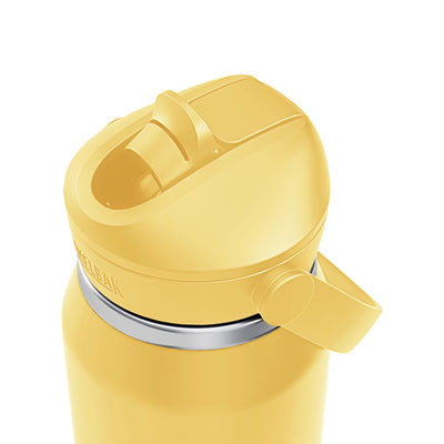 Thrive Flip Straw Insulated Stainless Steel - 1L Yellow Bloom