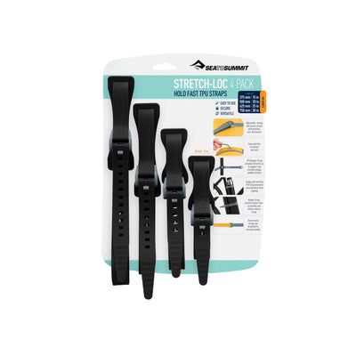 Stretch-Loc TPU Strap 20mm - [4 Piece] Black