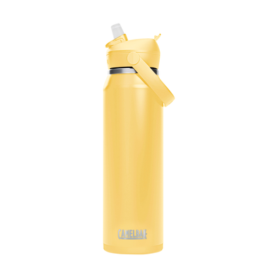 Thrive Flip Straw Insulated Stainless Steel - 1L Yellow Bloom