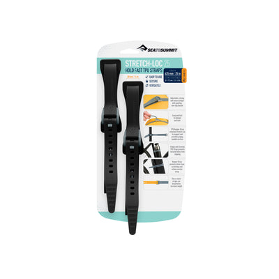 Stretch-Loc TPU Strap 20mm - [2 Pack] 625mm Black