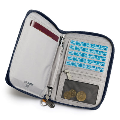 RFIDsafe Compact Travel Organizer - Coastal Blue