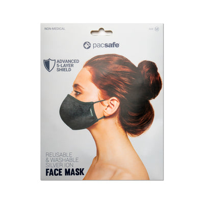 Silver Ion Face Mask Silver Grey Medium
