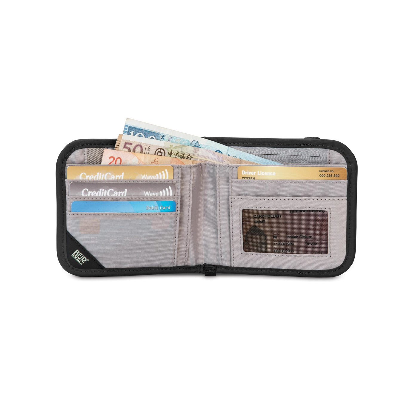 RFIDsafe V100 Bifold Wallet Black