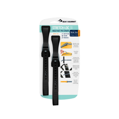 Stretch-Loc TPU Strap 20mm - [2 Pack] 750mm Black