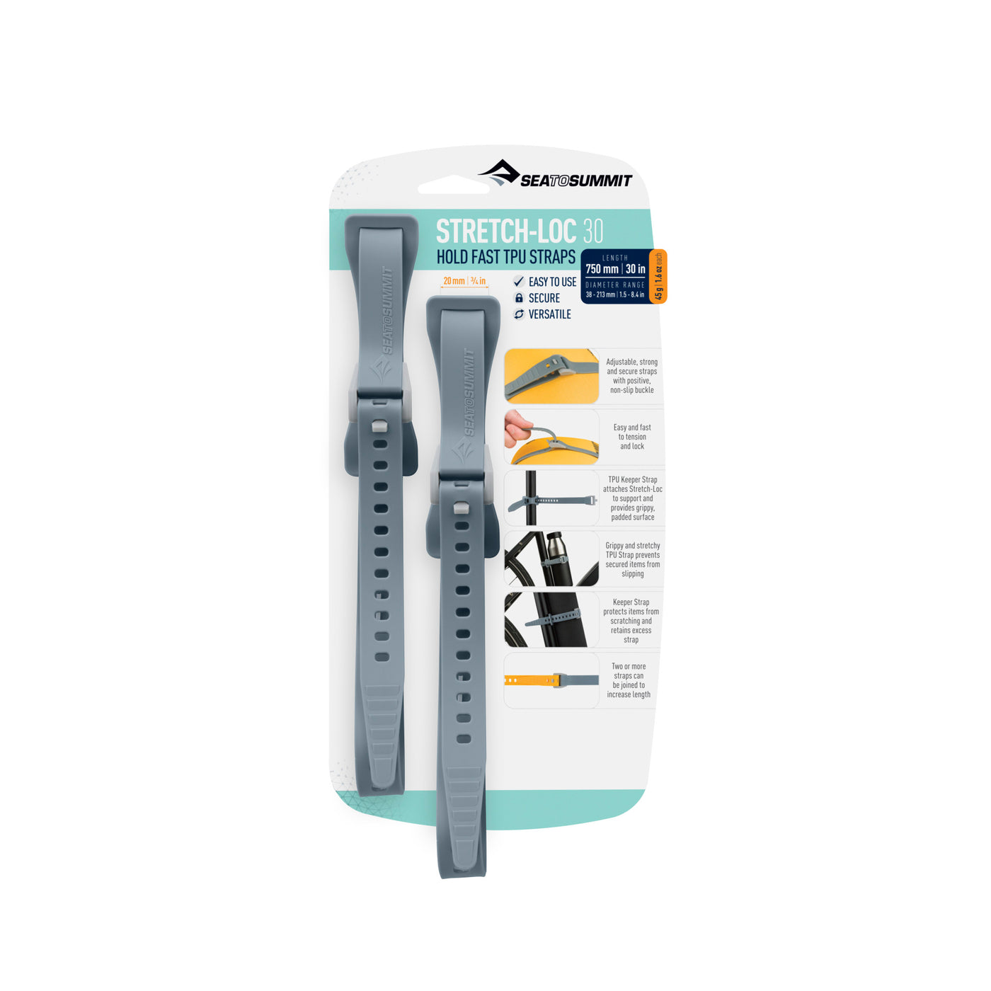 Stretch-Loc TPU Strap 20mm - [2 Pack] 750mm Dusk